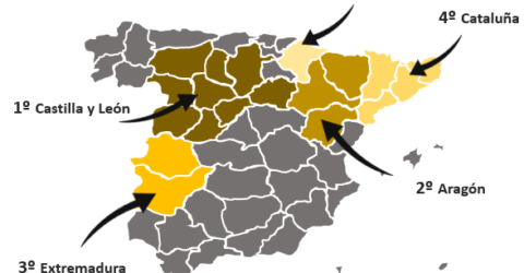 Superficie de Maiz en España por provincias y comunidades autónomas